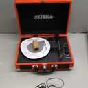 Victrola Journey Bluetooth Portable Suitcase Record Player  with Built-in Speakers, 3 Speed Vinyl Record Player, RCA Out, Headphone Jack (Red)