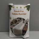 Table Runner,Christmas Fur Table Runner for Party Birthday Friendsgiving Wedding Dinning White Table Runners,Faux Fur Runner for Table(White, 12x48 Inch)