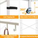 Aibiju Clothes Rack for Hanging Clothes, 2 Drawers, Heavy Duty Garment Racks with Shelves, Clothes Rack with Hanging Hooks, White YD-TM080W