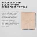 Fromm Softees Plush Bleachproof Microfiber Hair Towel for Salon, Barber, Spa, Ultra Soft Hair Wrap, Drying Towel for All Hair Types, Hands, Face, Durable Salon Towels, 18 x 30 Inches, Oatmeal 6 Pack