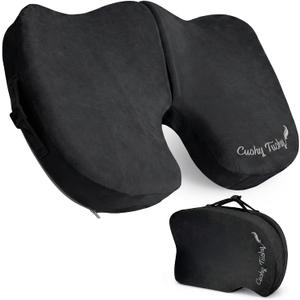 Premium Foldable Travel Seat Cushion - for Relief of Lower Back, Sciatic, Butt and Tailbone Pain - for Home & Office Use, Perfect for Travel or Driving - Coccyx Seat Cushion