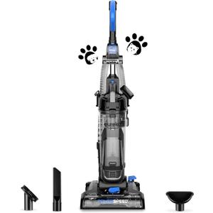Eureka PowerSpeed Lightweight Upright Vacuum Cleaner for Carpet and Hard Floor, Powerful Bagless Upright Vacuum Cleaner for Home Pets, NEU181A, Blue