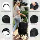 BUCABUCA Stair Climbing Shopping Cart, 2-in-1Foldable Grocery Cart on Wheels with Removable Waterproof Bag & Adjustable Cargo Strap