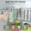 BALEINE Clear Plastic Storage Bins, Pantry Organization, BPA Free Stackable Refrigerator Organizers and Storage with Handles for Kitchen Fridge Cabinet Bathroom (8PK, 9.5x5.5x4.5)