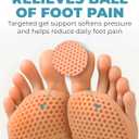 Homergy Metatarsal Foot Pads - Soft Gel Ball of Foot Cushions for Pain Relief, Ultra-Thin Sleeve Design, Stays in Place, Breathable & Reusable - Fits Heels, Flats, Sneakers (4 Pads / 2 Pairs)
