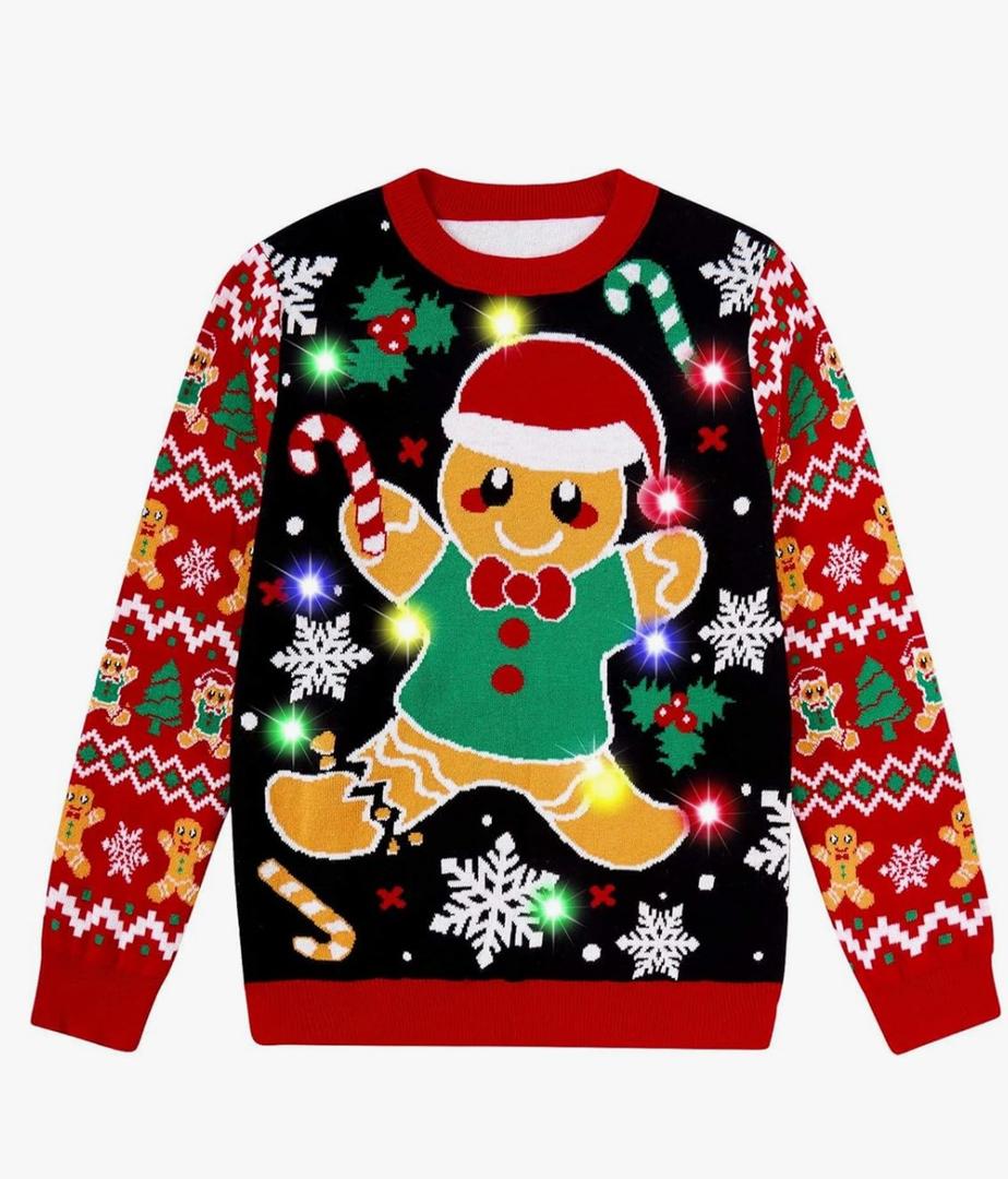 Cutemile Kids Boy Ugly Christmas Sweaters Size 5-14 Girls Light Up Xmas Sweaters for Party, Size 130
