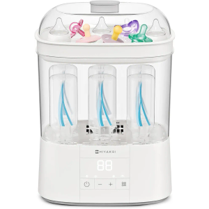 Bottle Sterilizer and Dryer, HIYAKOI Electric Steam Baby Bottle Sterilizer and Dryer, All-in-One Sterilizer 2 Layers Large for Baby Bottles, Parts & Other Newborn Essentials - HEPA Filtration