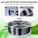 Iboss 3D Printer Silk Filament, Shiny Silk PLA Plus Filament 1.75mm, Smooth Silky Surface, Great Easy to Print for 3D Printers, Dimensional Accuracy +/- 0.02mm, Silk Iron Black 1KG