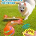 Interactive Dog Toys, Durable 360 Anti-Chew Remote Control Interactive Ball for Medium/Large Dogs, Self-Rolling & Jumping Chew Proof Dog Ball, USB Rechargeable, for Indoor/Outdoor Use