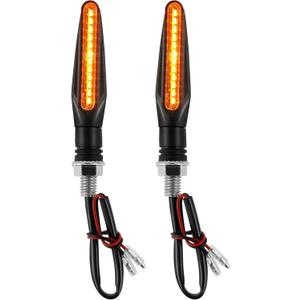 Motorcycle Turn Signals,LED Brake Lights, 12V Amber Daytime Running Lights Compatible with Motorcycle, Dirt Bike Motorbike (4)