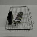 Dish Drying Rack in Sink, Expandable Stainless Steel Dish Drainers for Kitchen Counter, Dish Dryer Rack for Inside Sink, Over The Sink Dish Racks with Utensil Holder, Silver