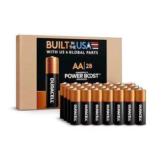 Duracell Coppertop AA Alkaline Batteries with POWER BOOST Ingredients, 28 Count (Pack of 1), Long-Lasting Alkaline, Re-closable for Quick Access and Organized Storage