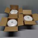 MALACASA 24 OZ Cereal Bowls, Porcelain Soup Oatmeal Bowls Set of 6, White Kitchen Ceramic Serving Bowl wtih Black Rim, Dishwasher Microwave Oven Safe, White, Series LUNA