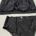 Yonique Blouson Tankini Swimsuits for Women Loose Fit Modest Two Piece Bathing Suits (XX-Large, Black)