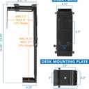 Mount-It! CPU Under Desk Mount Bracket - Computer Tower Wall and Under Counter Holder, 360 Degree Swivel Adjustable Height and Width Wall-Mountable