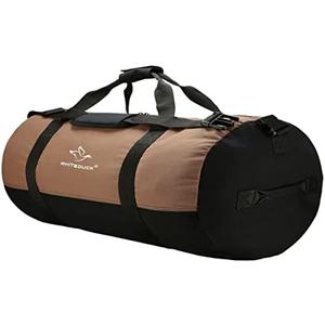 WHITEDUCK Heavy Duty Canvas Duffel Bag for Men and Women - Foldable Military Army Style Duffel Bag, with Full Length Zipper- Outdoors, Travel, Gym & Storage
