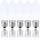 C7 Cool White LED Bulbs Dimmable Christmas Lights, 25 Pack, 0.72W Indoor/Outdoor, Waterproof, Night Light, E12 Base, IP65 (Smooth)