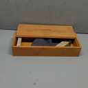 Kitchen Drawer Knife Organizer, Kid Safe Combination Lock Knife Drawer Organizer, Double Layer Bamboo Board, Includes Cleaning Cloth (Knives Not Included)