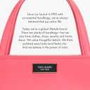 Kate Spade New York Leatherette Luggage Tag with Secure Strap, Colorful Suitcase Identifier for Travel, Monogram Bag Tag ID (R)