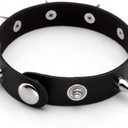 Leather Cuff Bracelet Punk Bracelet Rock Braided Rivets Wristband for Men Women Adjustable (A1:2PCS)