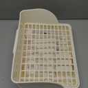 Automatic Parakeet Bird Bath with Pump, Large Bird Shower Fountain Indoor Bathtub with Running Water, Parrot Bath Tub Faucet for Pet Birds, African Grey, Cockatiel, Conure, Budgie, Lovebird (Square - White)