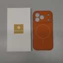 Miracase Magnetic for iPhone 17 Pro Case, Compatible with MagSafe, Integrated Silicone Camera Control Cover, 3.0mm Thicken Shockproof Drop Protection Phone Case for 17 Pro,Orange