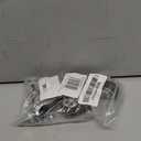 GBL 1" inch Small Caster Wheels with 2 Brakes + Screws M6x15mm - 90Lbs - Low Profile Castor Wheels with Brakes - Set of 4 No Floor Marks Silent Casters