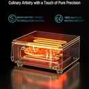 WantJoin 16 Inch Indoor Pizza Oven Countertop - ETL Listed, Electric Pizza Ovens with Pizza Stone, 60-Min Ring Timer, for Home and Restaurant, 1600W