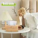 Rectangular Tissue Box Cover, Bamboo Tissue Box Cover Rectangle Tissue Box with Slide-Out Bottom Decorative Cube Facial Tissue for Bathroom Bedroom Dinner Table Office Tabletop