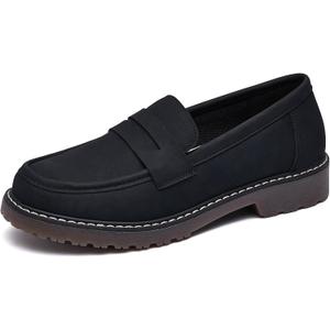 Penny Loafers for Women Business Casual Shoes Womens Platform Chunky Loafers Comfortable Dressy Slip On Work Shoes