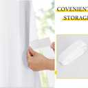 NICETOWN Pure White Blackout Curtains for Bathroom Privacy, Accordion Window Treatment for Bedroom Closet Thermal Insulated Door Curtains for Doorway Living Room Divider, 50" W x 80" L, 1 Panel