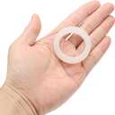 uxcell 12 Pcs Solid Silicone Flat Washer DN32 1-13/16" OD x 1-3/8" ID x 1/4" Thickness Large Washers O Ring Sealing Gaskets, Industrial Flat Silicone Spacer, White