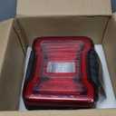 LED Tail Lights Compatible with 2018 2019 2020 2021 2022 2023 2024 2025 Jeep Wrangler Taillights Rear Brake Lamp Rear Reverse Stop Brake Lamp Replacement for OEM#68434890AB (Left Driver Side)