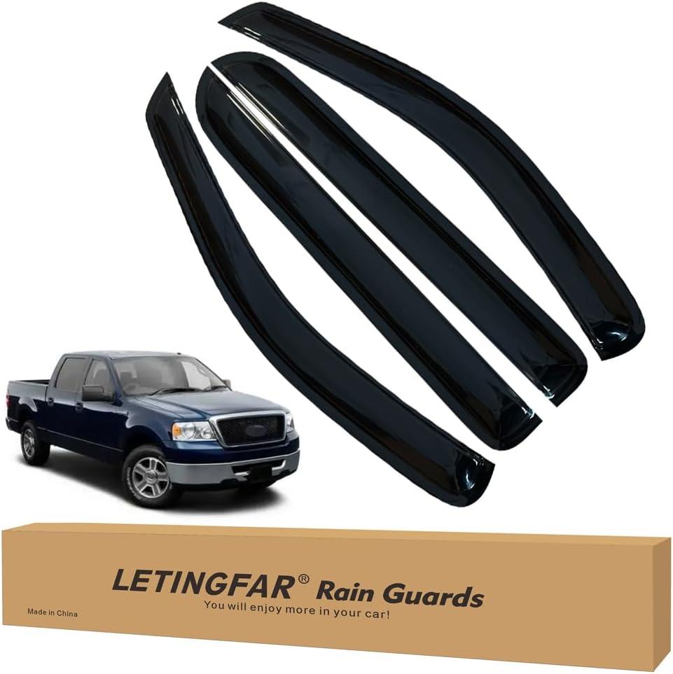 Window Visors Rain Guards for Ford F150 SuperCrew 2004 2005 2006 2007 2008 Accessories, Wind Deflectors Vent Shades for Ford F150