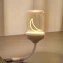 Cute Lamp Core -USB Light (Moon)  for Creating a Romantic, Cozy Atmosphere Anywhere  Works as a Desk Lamp and USB Night Light (Just Insert into Any Port)