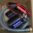 Acquaer Water Transfer Pump DC 12V 1/10HP Portable Electric Water Removal Utility Pump with Switch and Suction Hose Kit, Low Suction Water Removal for RV, Water Beds, Pools, Rain Barrel, Aquariums