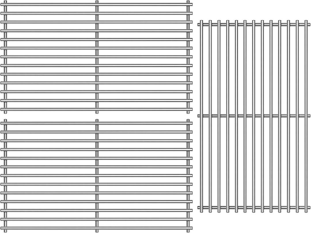 (3-Pack 16 3/8" Stainless Steel Cooking Grid Grates Replacement Grill Parts for Uniflame GBC1030W GBC1030WRS GBC1030WRS-C, GBC1134;for Backyard BY14-101-001-099, GBC1449W-C, GBC1449WBS-C