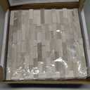 SUNWINGS 5-Sheet Peel and Stick Mosaic Natural 3D Stone Self Adhesive Marble Tiles, 11.5" x 10.7" Stick on Backsplash for Kitchen Bathroom Fireplace Vanity, Mixed Tan