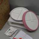 Elk and Friends Kids 7.8” Porcelain Divided Plates with Silicone Sleeves | Suitable for Babies/ Kids/ Toddlers | Microwave & Dishwasher Safe | Non Slip | Snack Dishes