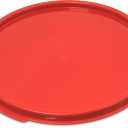 Carlisle FoodService Products Storplus Round Food Storage Container Lid with Stackable Design for Catering, Buffets, Restaurants, Polypropylene (Pp), 6 To 8 Quarts, Red, (Pack of 12)