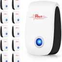 2025 10Pack Ultrasonic Pest Repeller Electronic Mouse Repellent Ultrasonic Plug in Mice Repellent Indoor Sonic Electronic Plug in Pest Control for Spide, Rat, Cockroach, Insect, AntBugs (Red)