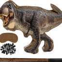 Sotiff Dinosaur Piata, Piata with Stick Blindfold and Confetti Realistic Dinosaur World Party Decorations for Kids Birthday Party Game Supplies, 17 x 13.4 x 3 Inch(Tyrannosaurus)