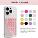 4 x 2 Pack Silicone Suction Phone Case Adhesive Mount, Silicone Sticky Holder for iPhone and Android, Hands-Free Grip for Selfies & TikTok, Gift for Women (Light Pink)