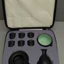 Ceramic Sake Set Cups with Warmer Keep Sake Storage Box, Traditional Porcelain Pottery Hot Saki Drink, 9pcs include 1 Stove 1 Warming Bowl 1 200ml Sake Bottle 6 Cup