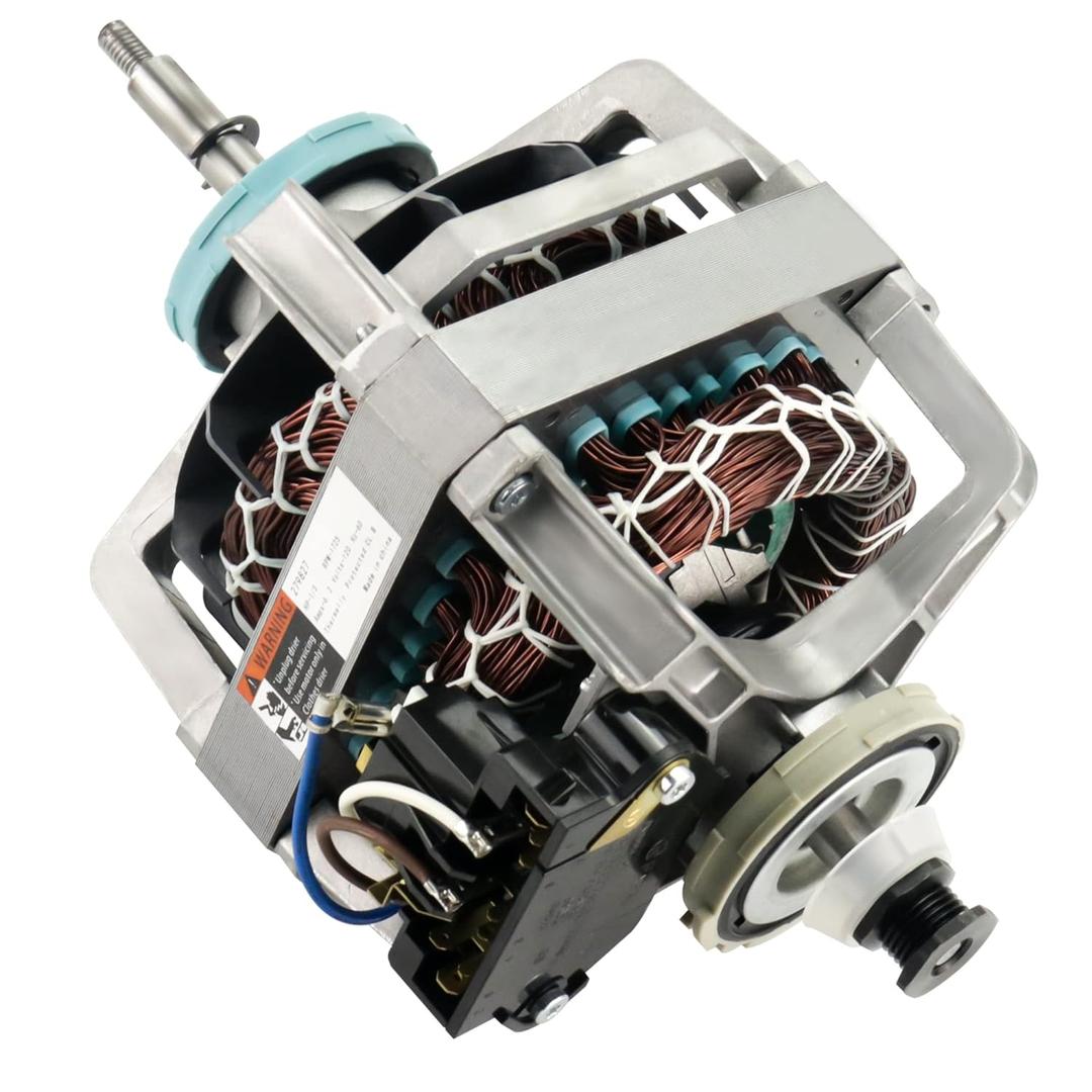 0EM 279827 Dryer Drive Motor with Pulley (Upgraded Blower Shaft Length) by puxyblue Compatible with MayTag Kitchenaid Kenmore Whirlpool Dryer Motor - Replaces AP3094245, EAP334304, PS334304,W10194250