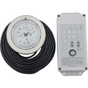 Poolexa SS0650X 6 inch Small LED Color Inground Pool/Spa Light for Wet Niche with 50 Foot Cord (Controller Included)