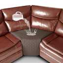 Ruaozz 100% Waterproof Corner Sofa Seat Cover for Sectional Recliner Sofa 1 Piece Recliner Corner Seat Cover Non Slip Reclining Couch Covers Washable, Brown