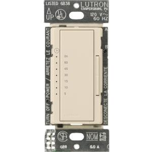 Lutron Maestro Countdown Timer Switch for Fans and Lights, 3A/150-Watt LED Bulbs, Single-Pole/Multi-Location | MA-T51MN-LA | Light Almond