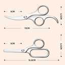 Jasni 2-Pack All 304 Stainless Steel Baby Food Scissors Detachable Vegetables Meat Noodles Kitchen Shears for Infant Kids Anti-Rust Food-Grade Dishwasher Safe with Travel Storage Case