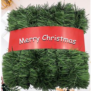 50Ft Christmas Garland, 2-Pack Artificial Pine Greenery Vines - Serves as Christmas Decorations from Thanksgiving Through Christmas for Staircase, Mantel, Tree, Railings & Indoor Outdoor Use